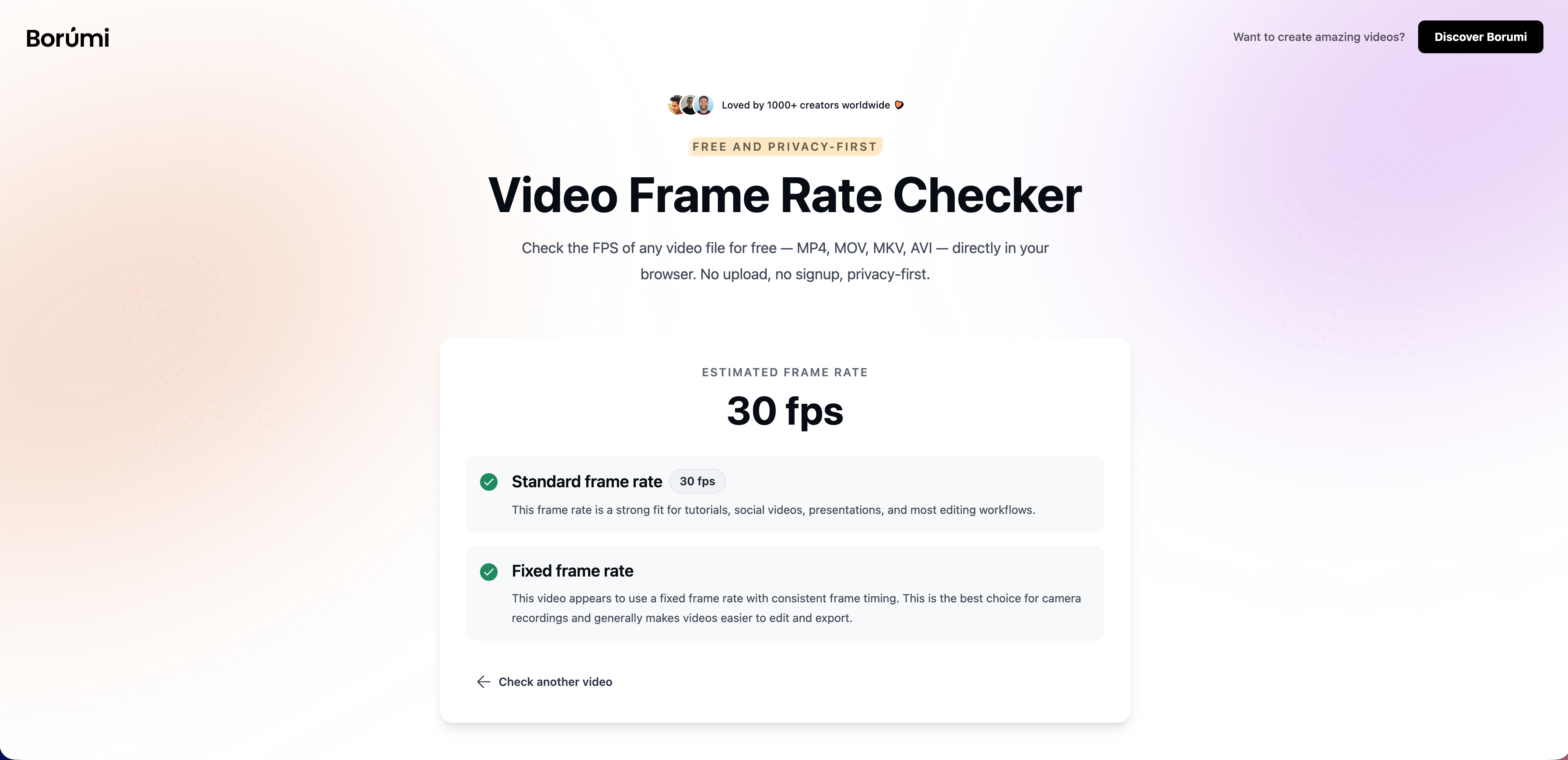 Video Frame Rate Checker